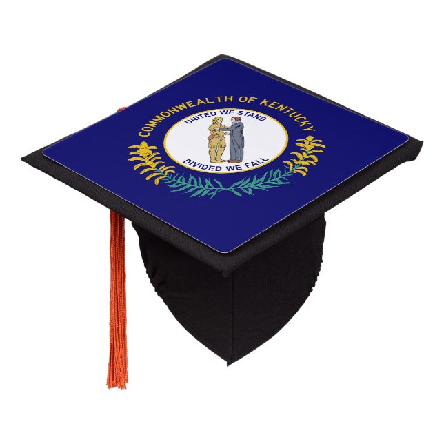 Kentucky State Flag Graduation Cap Topper (Angled)
