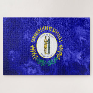 Kentucky State Flag Grunge Jigsaw Puzzle