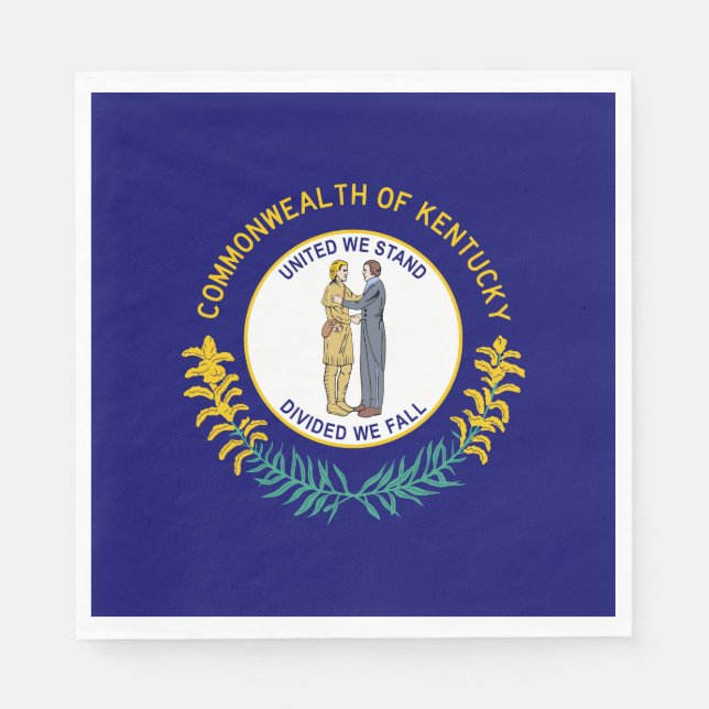 Kentucky State Flag Napkins (Front)