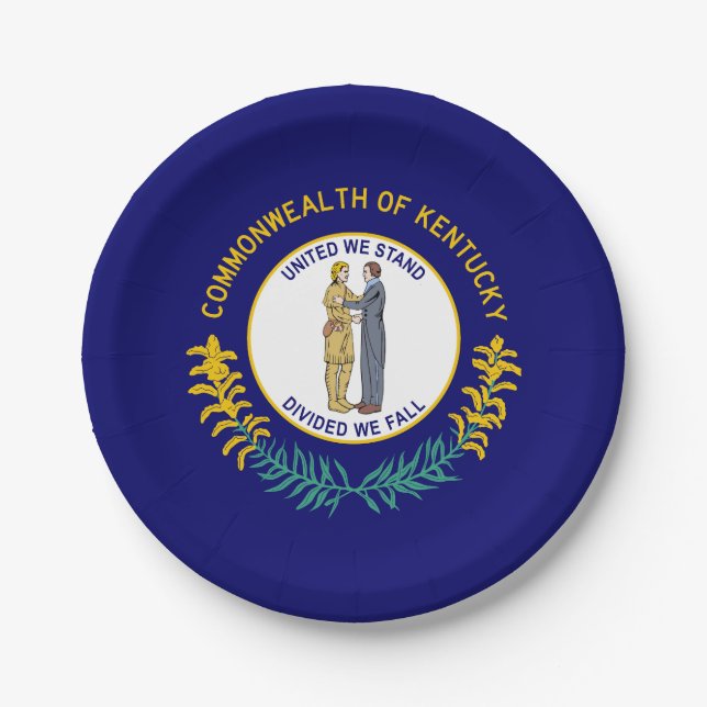 Kentucky State Flag Paper Plates (Front)