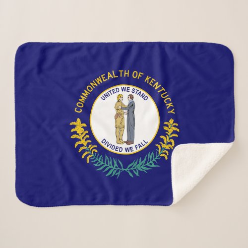 Kentucky State Flag Sherpa Blanket