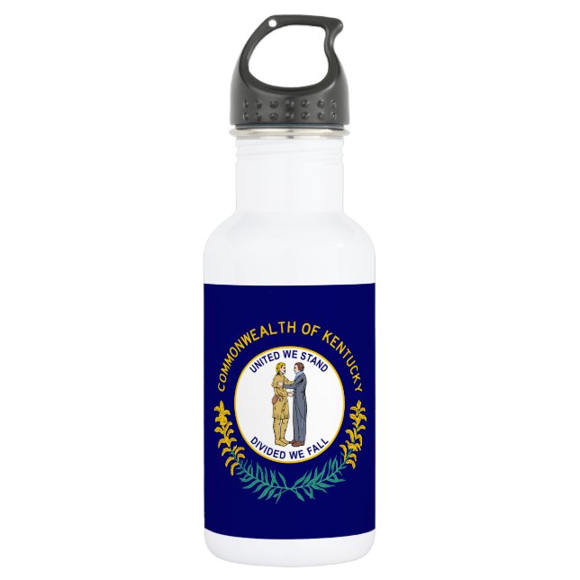 Kentucky State Flag Stainless Steel Water Bottle (Front)