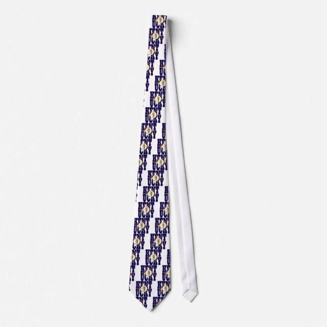 Kentucky state flag text tie (Front)