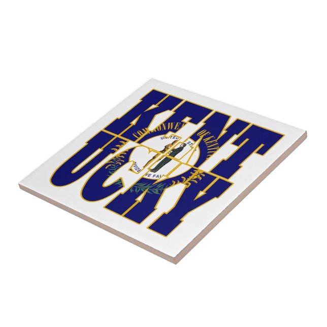 Kentucky state flag text tile (Side)