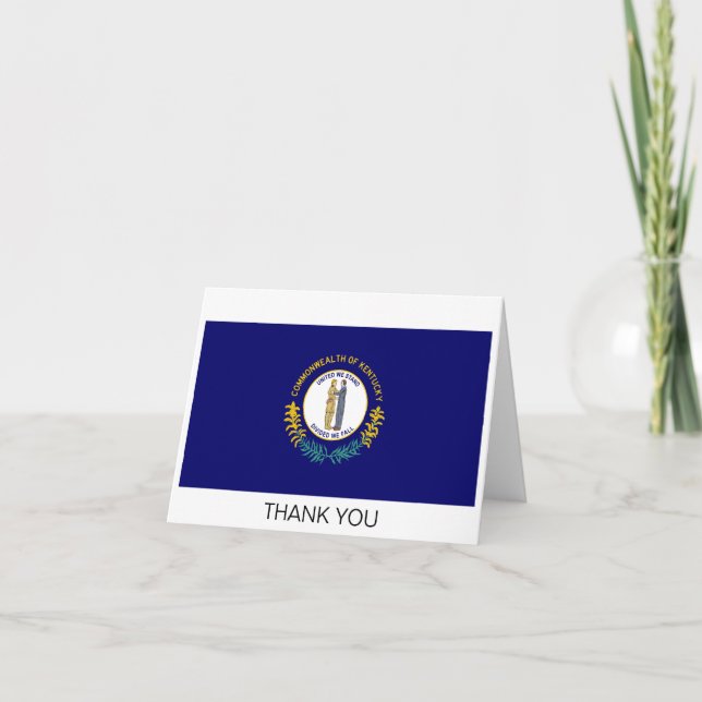 Kentucky State Flag Thank You Card (Front)