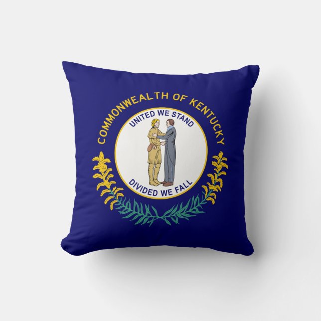 Kentucky State Flag Throw Pillow (Front)