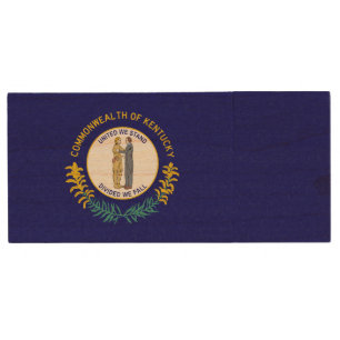 Kentucky State Flag Wood Flash Drive
