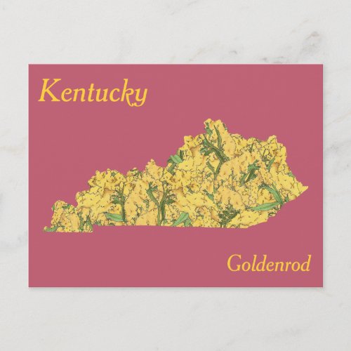 Kentucky State Flower Collage Map Postcard