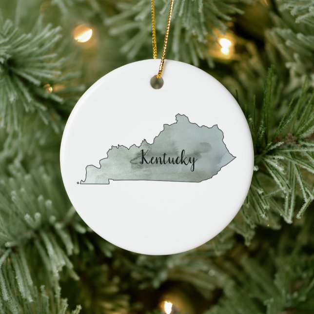 Kentucky State Illustration Ceramic Ornament (Tree)