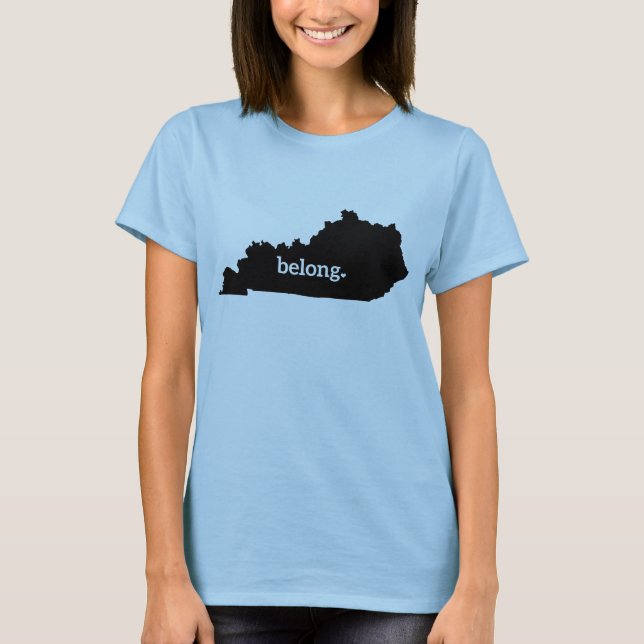Kentucky State Map Belong T-Shirt (Front)