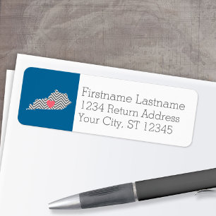 Kentucky State Map with Custom Heart and Name Label