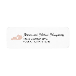 KENTUCKY State Map with Heart - ANY COLOR! Label