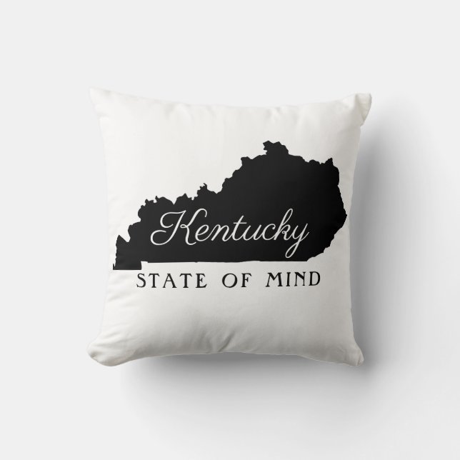 Kentucky State of Mind Throw Pillow (Front)