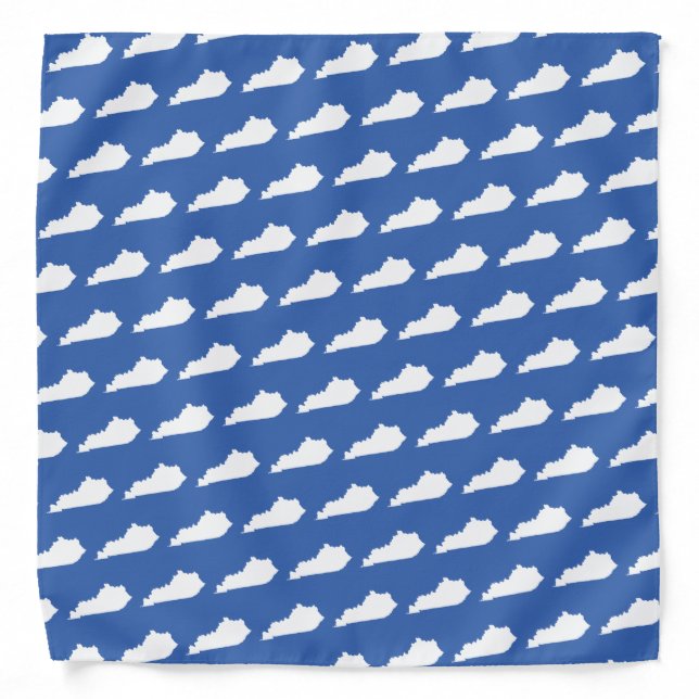 Kentucky State Pattern on Blue Bandana (Front)