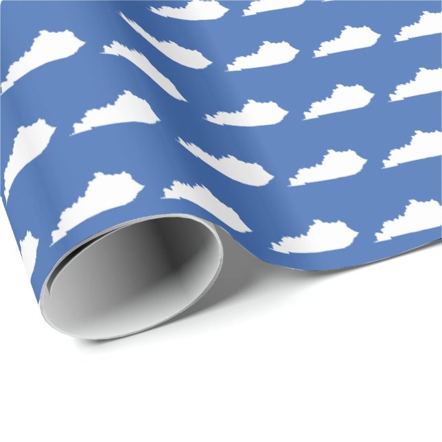 Kentucky State Pattern on Blue Wrapping Paper (Roll Corner)