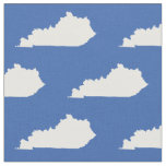 Kentucky State Pattern White on Blue Fabric
