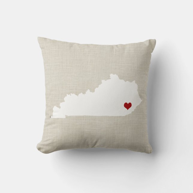 Kentucky State Pillow Personalized (Front)