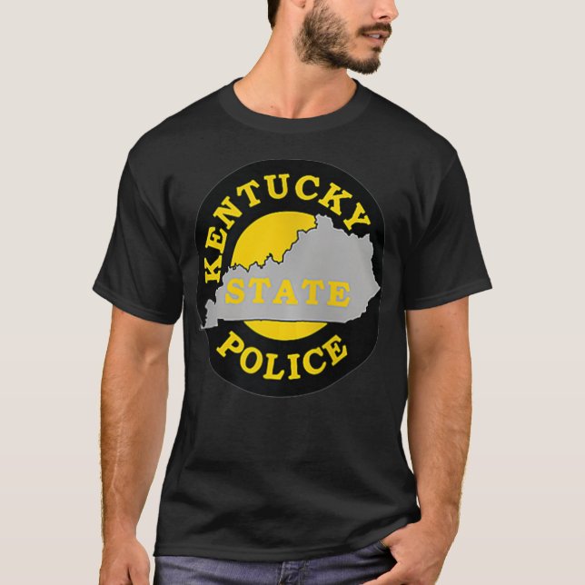 Kentucky State Police Zip  T-Shirt (Front)