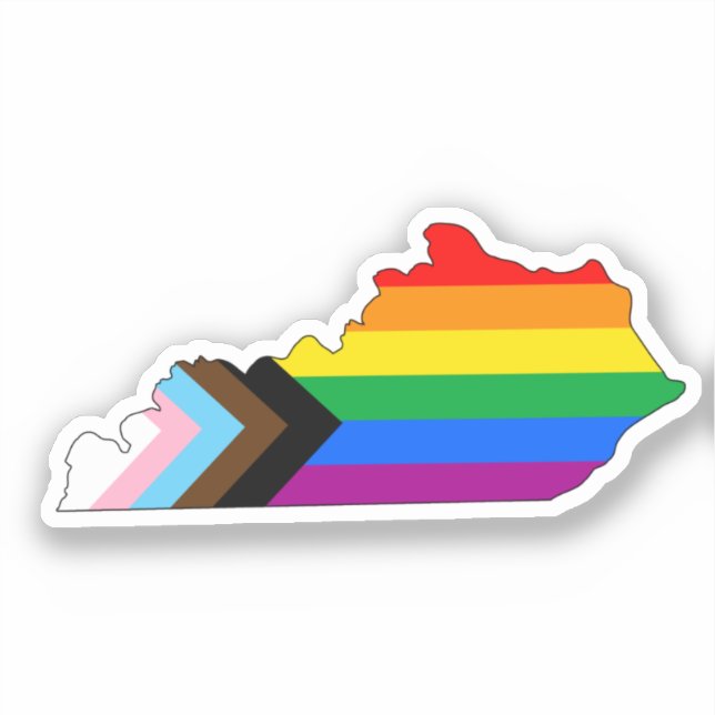 Kentucky State Pride LGBTQ Progress Pride Sticker (Front)