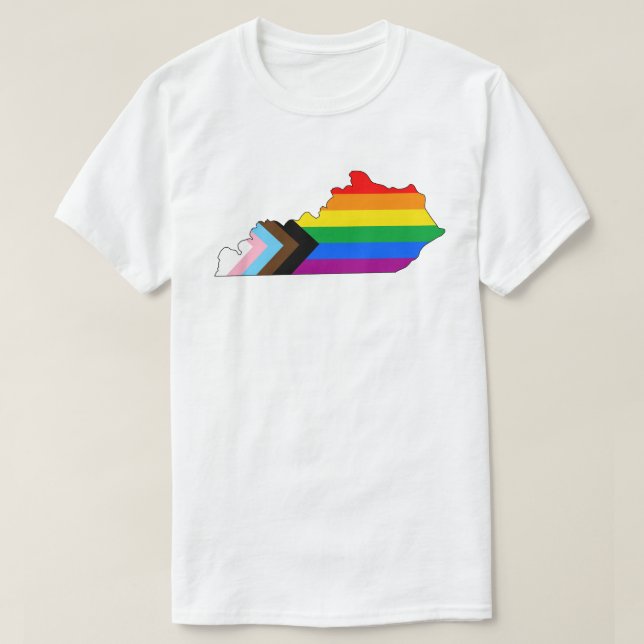 Kentucky State Pride LGBTQ Progress Pride T-Shirt (Design Front)