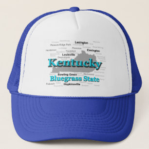 Kentucky State Pride Map Silhouette Trucker Hat