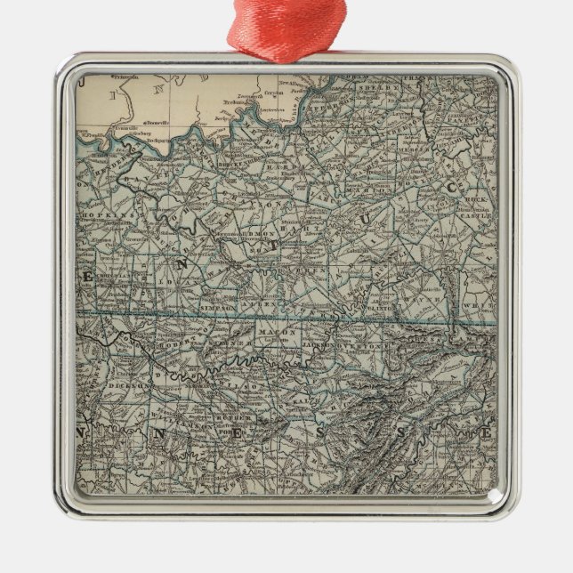 Kentucky, Tennessee 2 Metal Ornament (Front)
