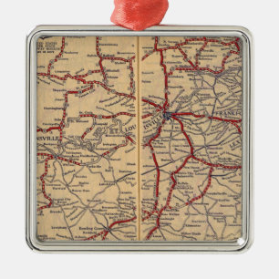 Kentucky, Tennessee 3 Metal Ornament