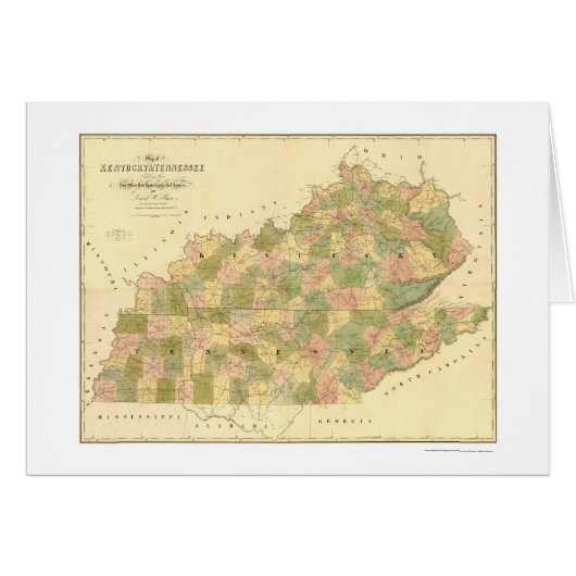 Kentucky & Tennessee Railroad Map 1839 (Front Horizontal)