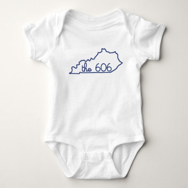 Kentucky The 606 Area Code Long Sleeve Raglan Tee (Front)