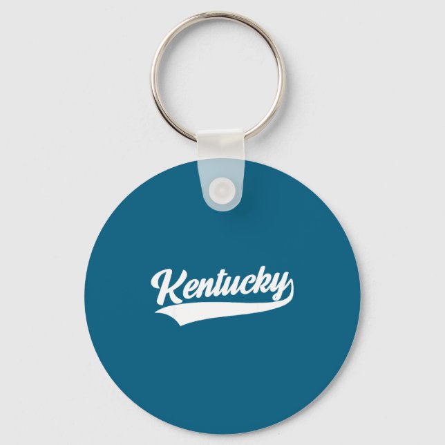 Kentucky - throwback design - classic  keychain (Front)