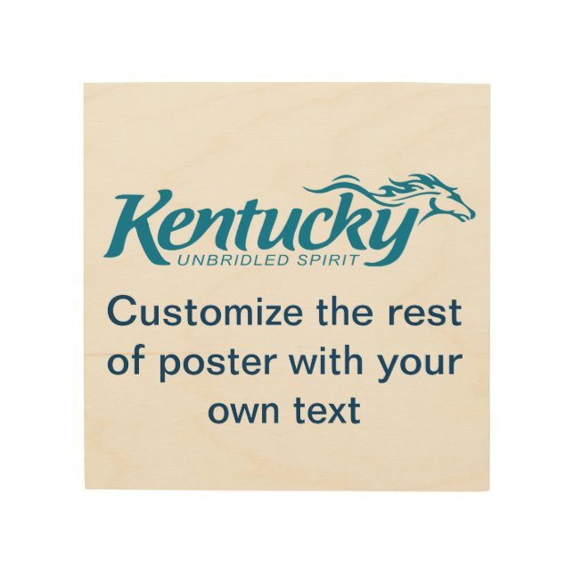 Kentucky Unbridled Spirit Wood Wall Decor (Front)