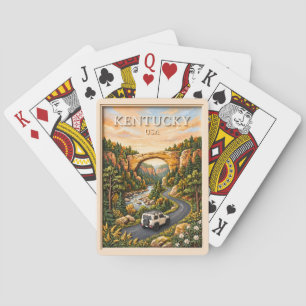 Kentucky USA Road Trip 3D Textured Red River Gorge Poker Cards
