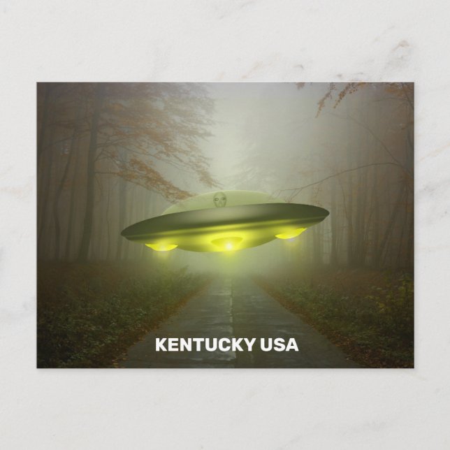 KENTUCKY USA SPACESHIP UFO ART Postcards (Front)