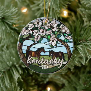 Kentucky Vacation Souvenir Ceramic Ornament