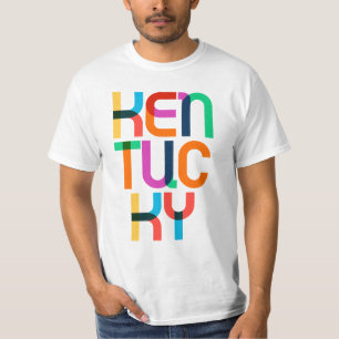 Kentucky Vintage Retro Pop Art 80s Rainbow Colors T-Shirt