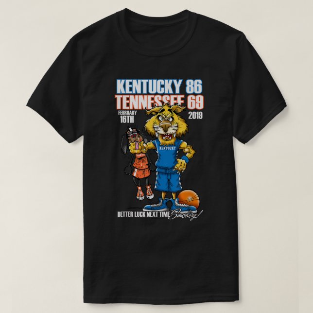 Kentucky Vs Tennessee February 2019 T-Shirt (Design Front)