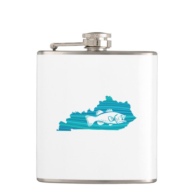 Kentucky Wave Fishing Flask (Front)