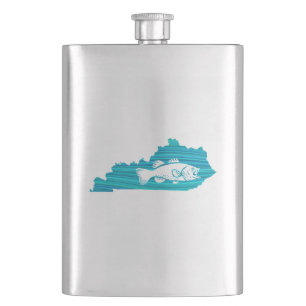 Kentucky Wave Fishing Flask
