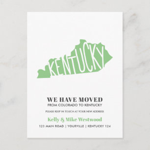 KENTUCKY We've moved New address New Home Postca Postcard