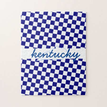 Kentucky Wildcat Fan Gift Challenging Blue Puzzle