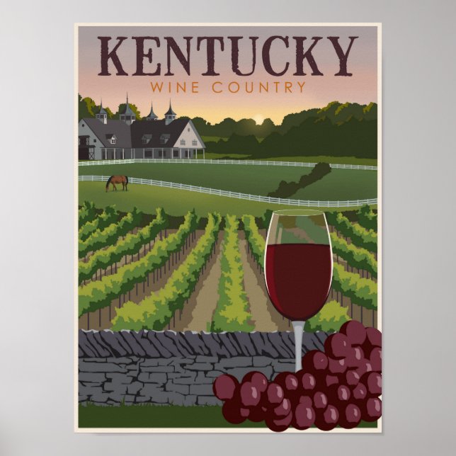 Kentucky wine country poster (Front)