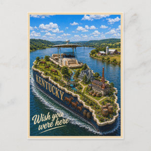 Kentucky Wish You Were Here State Series Postcard