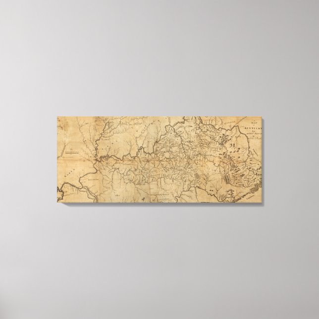 KentuckyPanoramic MapKentucky Canvas Print (Front)
