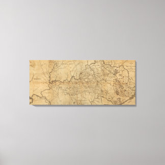 KentuckyPanoramic MapKentucky Canvas Print