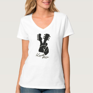 Kenty Love Logo Women's Basic V-Neck T-Shirt
