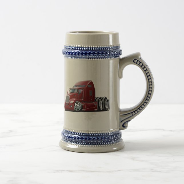 Kenworth 660 Maroon Truck Beer Stein (Right)