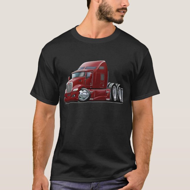 Kenworth 660 Maroon Truck T-Shirt (Front)