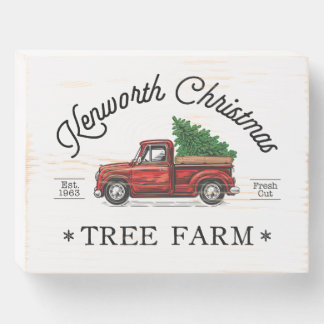 Kenworth Christmas Tree Farm decor Wooden Box Sign