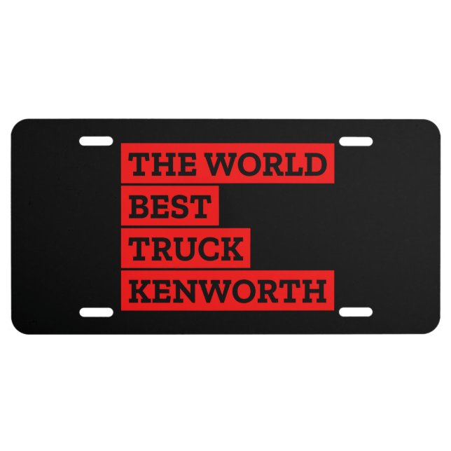 KENWORTH REGISTRATION PLATE (Front)