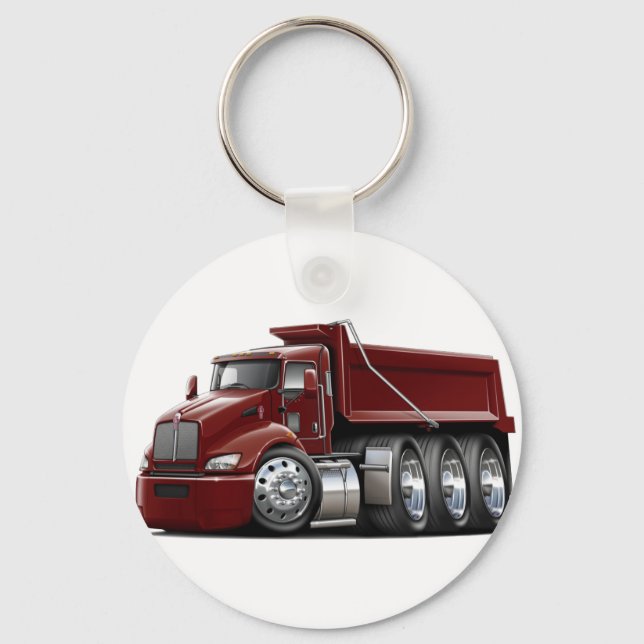 Kenworth T440 Maroon Truck Keychain (Front)